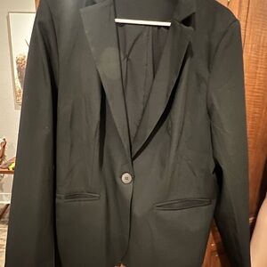 Black Women's Single-Button Blazer